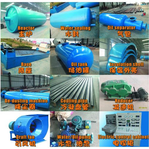 tyre recycle to oil pyrolysis machines