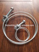 double wire stainless steel hose clamps with good quality