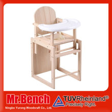 Multifunctional children chairs baby high chair, hot-selling wooden toy baby chair for kids