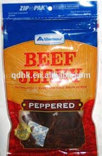 plastic beef jerky packaging bag/beef jerky pouch