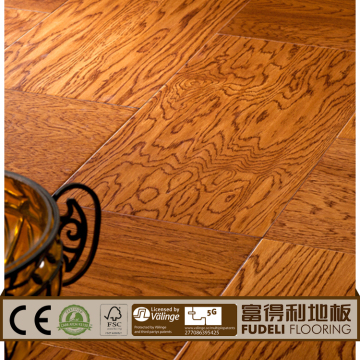 Antique handscrape distressed laminate teak parquet flooring