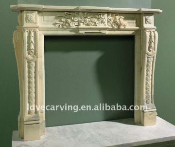 Fireplace screen indoor france style modern handcarved marble fireplace