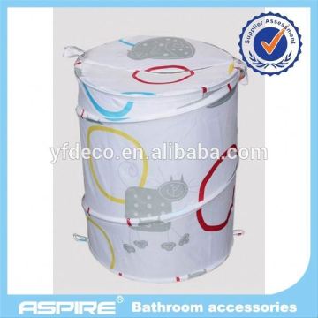 ottoman pp strap laundry hamper with pu leater li