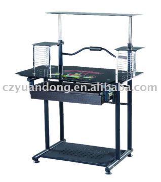 Glass computer table