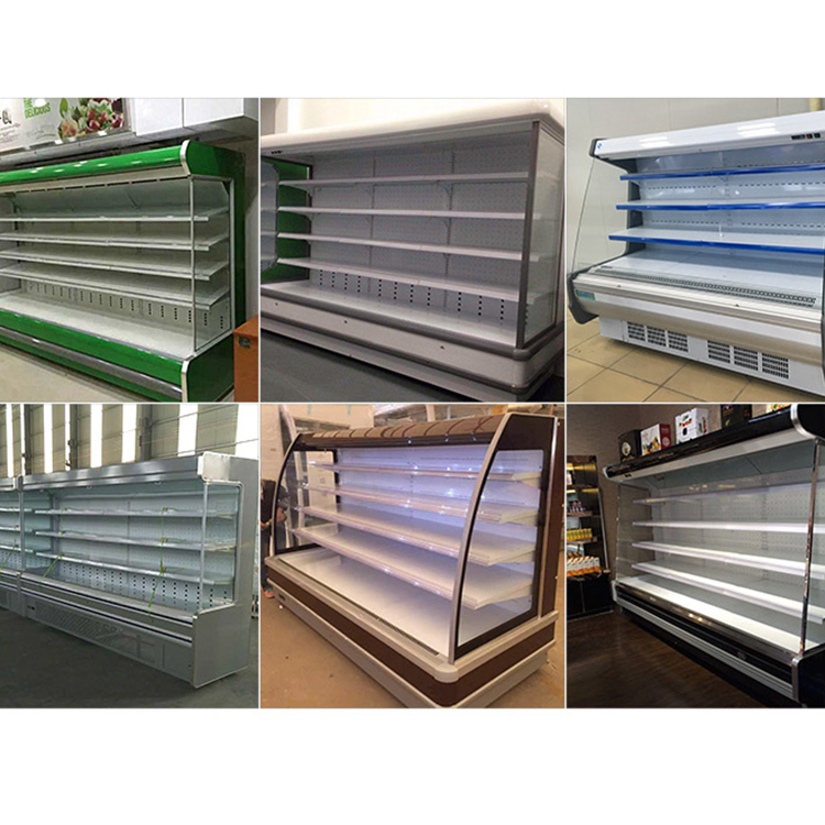 large supermarket dairy milk showcase cooling freezer refrigerated showcase