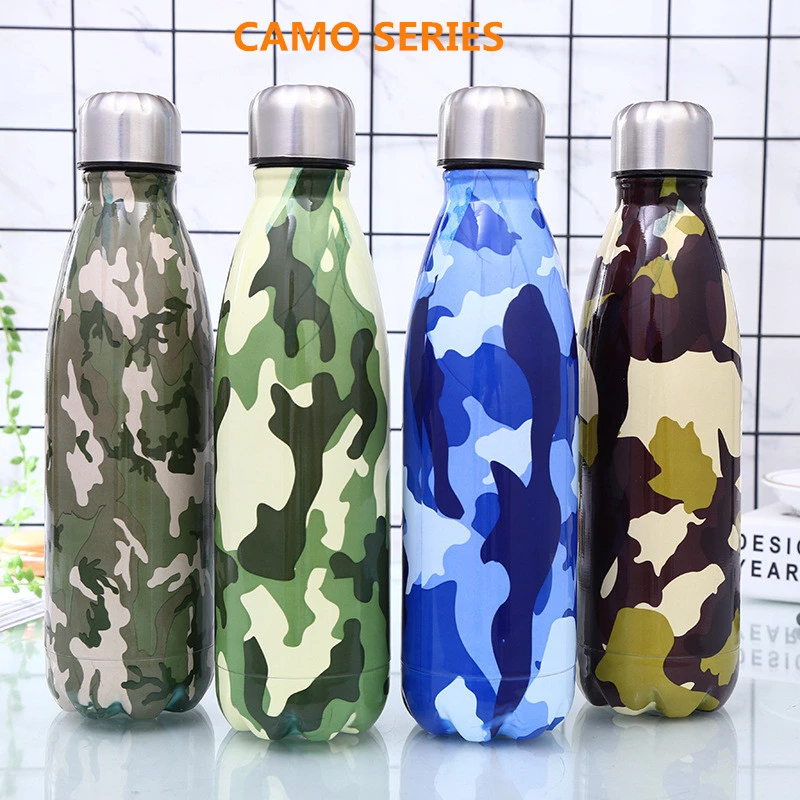 Amazon Customized 500ml Wooden Colors Stainless Steel Insulated Water Bottler For Kids And Students