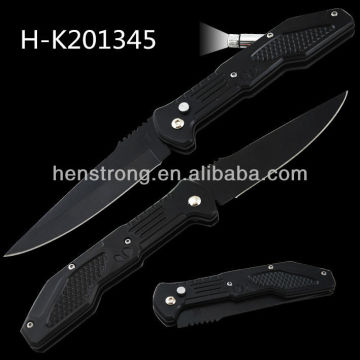 New Pocket Knife with LED Flashlight Rescue Camping Knife