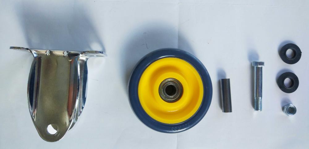 Parts Of 4 Pu Fixed Caster Wheel