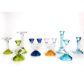 candelabros de vidrio de colores únicos en venta conjuntos