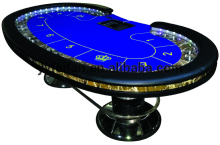Double cup casino poker table,professional poker table with LED light