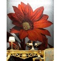 Colorful Flower Pattern Glass Mosaic Brick Wall Mural