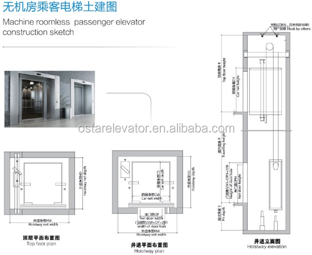 China Residential Passenger Lift Car Stainless Elevator