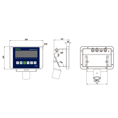 weighing indicator for checking weight