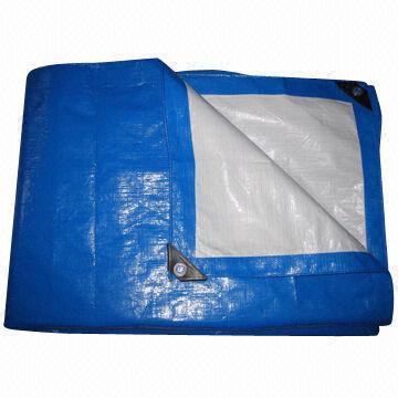 Cheap PE tarpaulin with plastic corner and aluminum eyelet