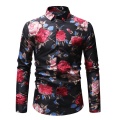 Men's Floral Shirt Black Custom