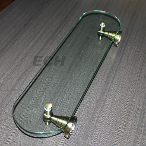 Brass and Glass Shelf Bathroom/Glass Shelf