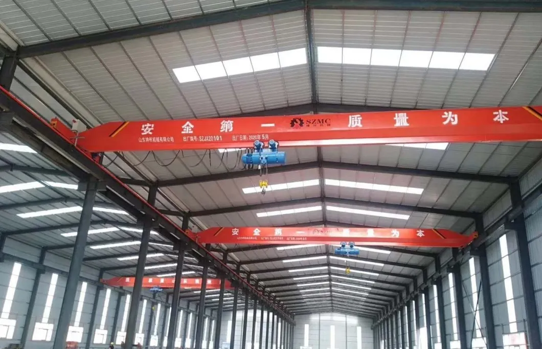 Lb 1t 2t 3t 5t 10t Remote Control Movable Travel Electric Hoist Single Girder Overhead Bridge Crane