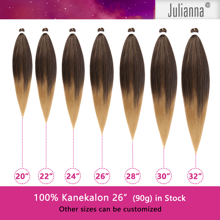 1X 2X 3X Synthetic Easy Private Label Yaki Ez Pre-Stretched Expression Pre Stretched Braiding Hair Pre Stretch