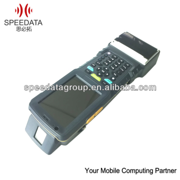 handheld parking ticket machine with optical fingerprint scanner
