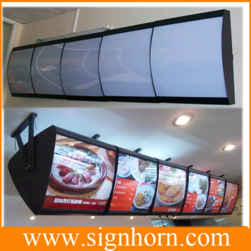 menu light box advertising hanging led menu box