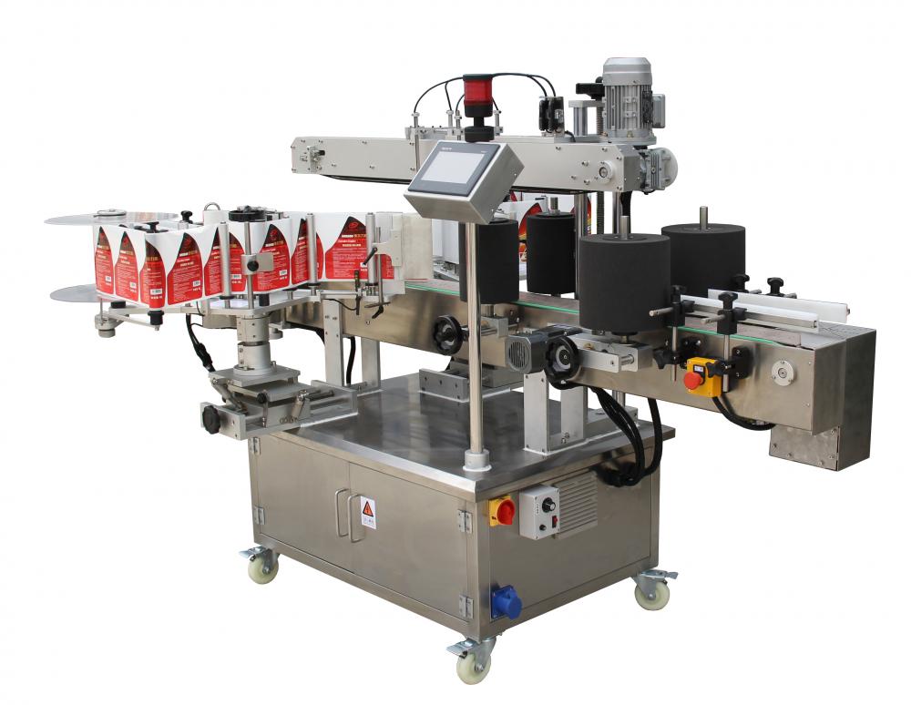 Adhesive Front and Back Labeling Machine