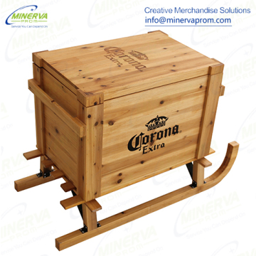 Wooden Sleigh Cooler