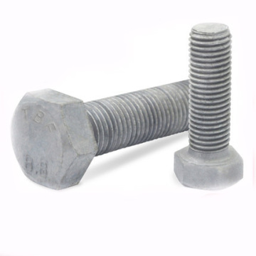 Hex Bolts เหล็กกล้าคาร์บอนเกรด 8.8 HDG DIN933