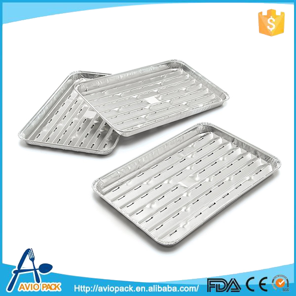 Recyclable aluminium foil BBQ grill tray