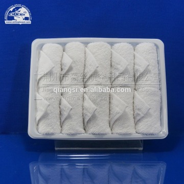 Bleaching Rolled Towel In Tray