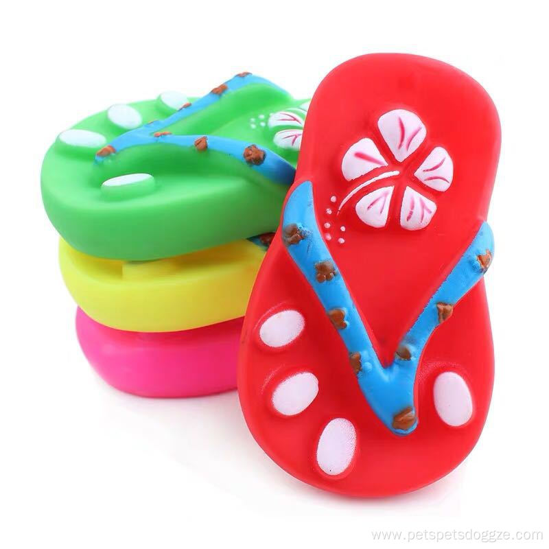 slippers Shape Squeaky Vinyl Pet Dog chew Toys