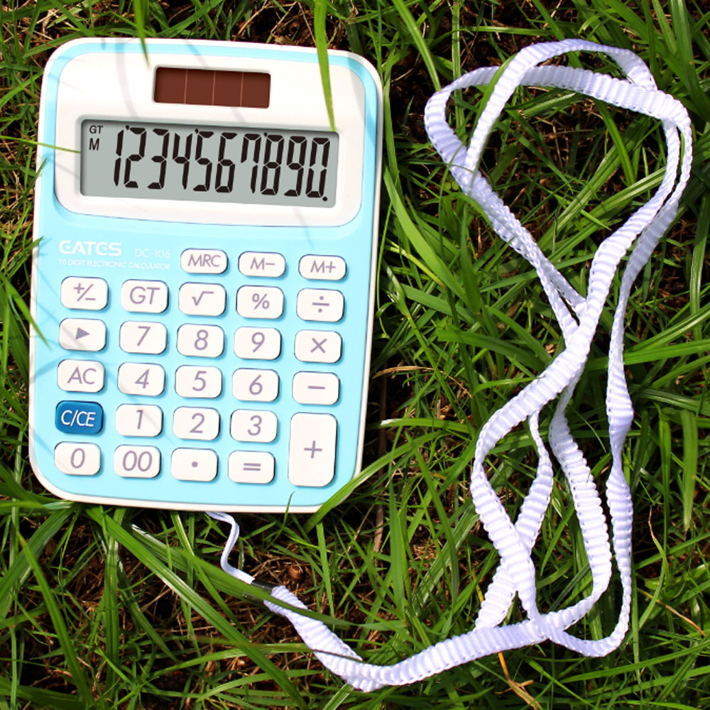 Korean School Supplier Promotion Gift 10 Digits Pocket Calculator Solar Power Cute Small Size Colorful Mini Calculator