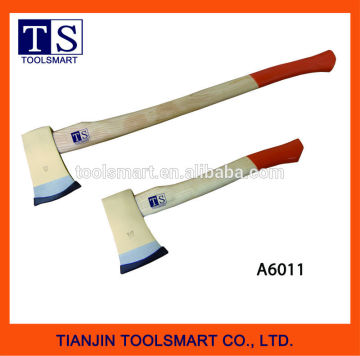 hatchet with wooden handle