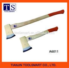 hatchet with wooden handle