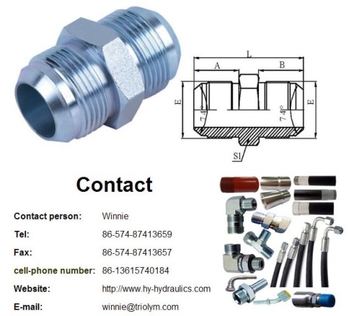 male 74 cone JIC hydraulic Adapters 1J