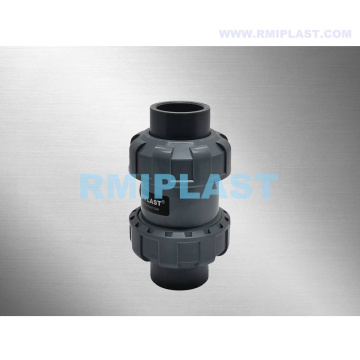 Half Inch PVC Double Union Ball Check Valve
