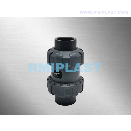 نصف بوصة PVC Double Union Ball Check Valve