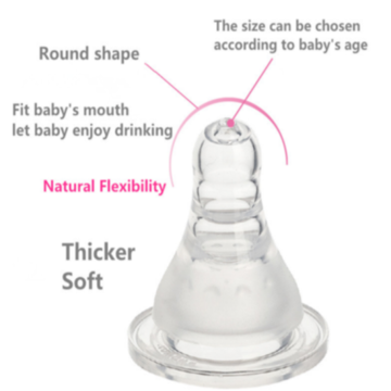 Aksesori Pemakanan Bayi botol Silikon Nipple Standard