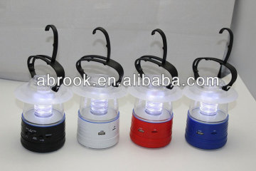 Barn lantern pattern highlight portable led lamp speaker