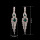 Green Crystal Fashion Dangle Earrings Silver Rhinestone