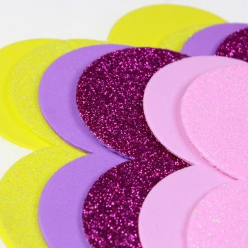 Flower diecut foam glitter assorted