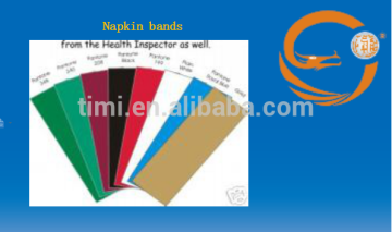 paper napkin bands different colors
