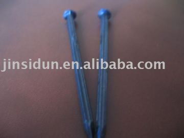 Concrete nails with blue coating