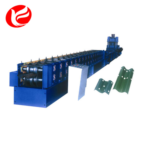 Steel highway guard rail roll forming machine