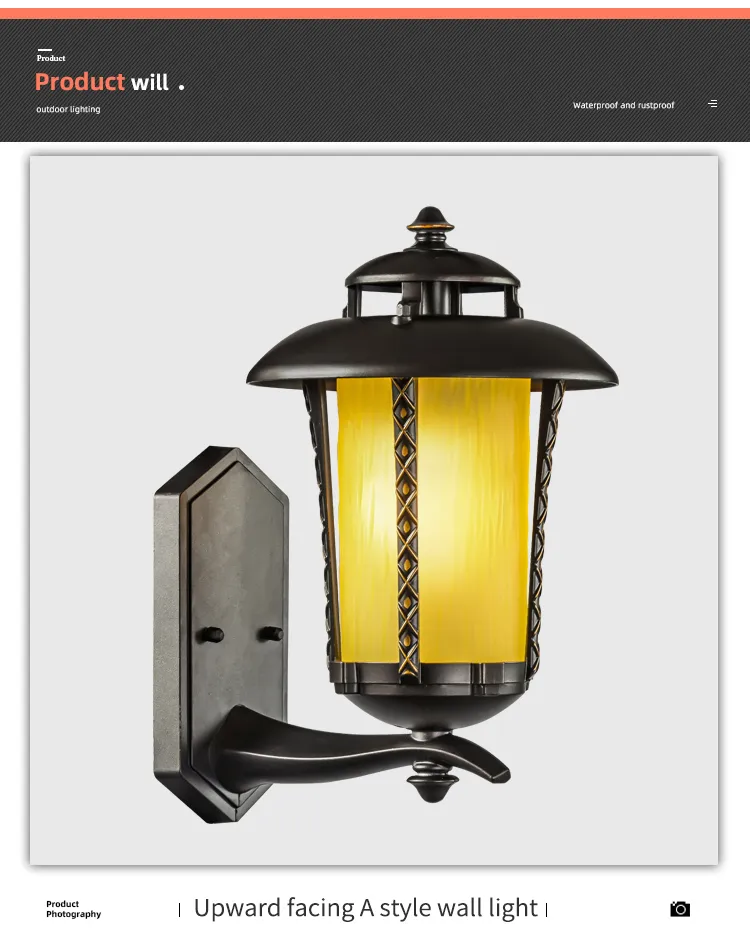 European Outdoor LED Wall Light for Restaurants and Cafes
