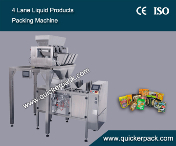 Pre-made Bag Packing Machine for Toffee Cnady with Four Head Weighers