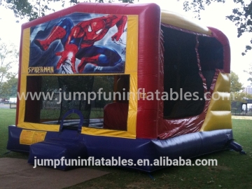 Bouncy castle slide with obstacle course inside of moonwalk house