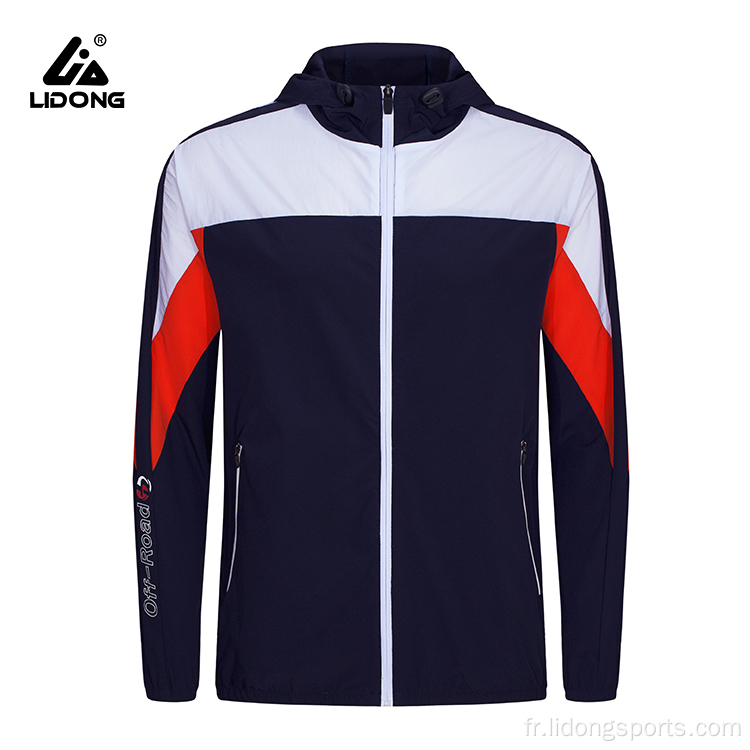 Vestes de course à sweat à sweat à sweat pour un manteau de sport