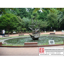 Plaza Vogel Brunnen Skulptur