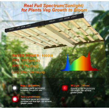 Aglex LED는 가벼운 가벼운 1000W 잡초가 성장합니다