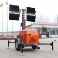 Mobile Light tower with Diesel/Gasoline Generator 7M Mobile Lighting Machinery LED Portable Light